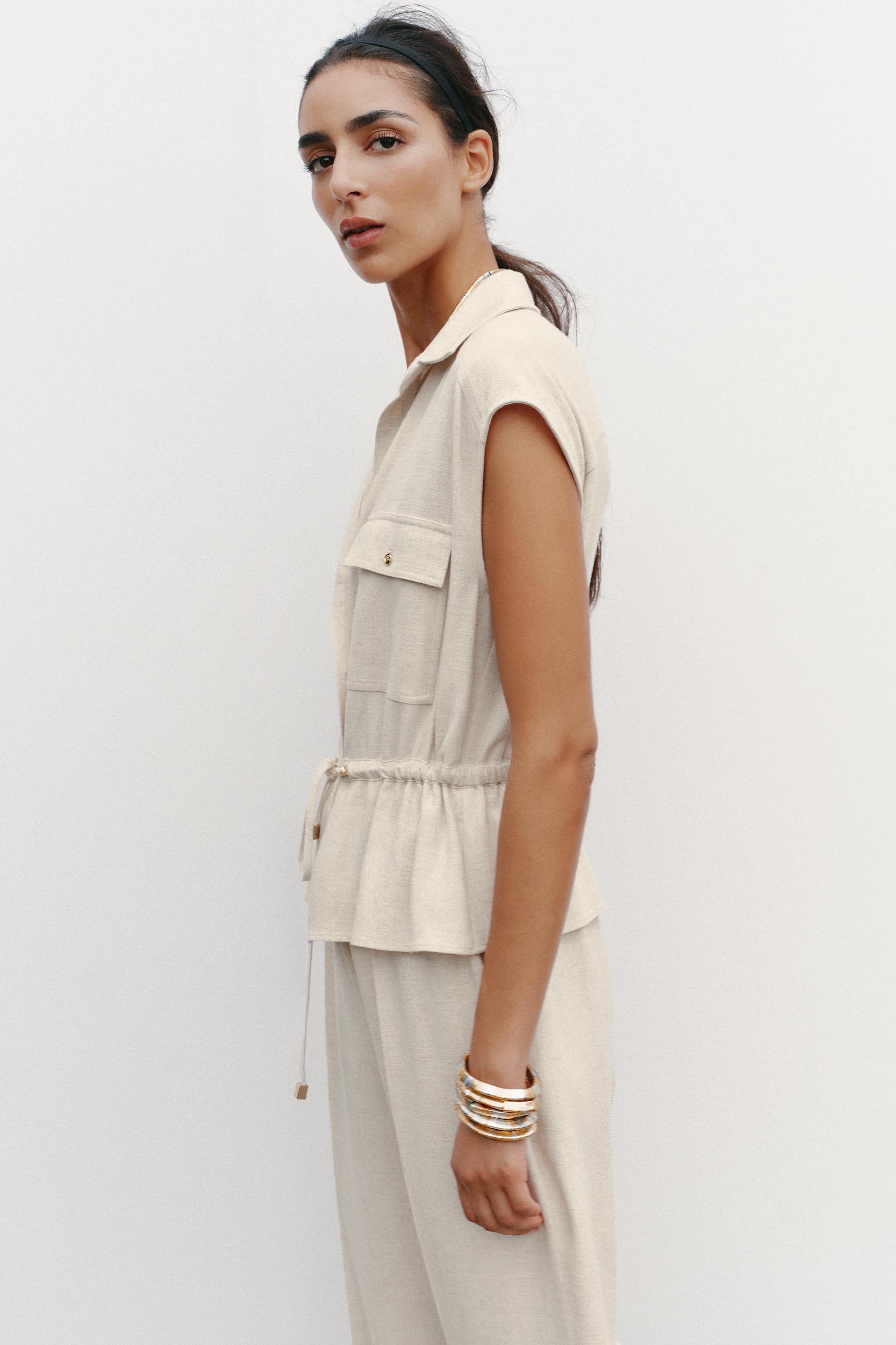 COMBINAISON EFFET DEUX PIÈCES EN LIN